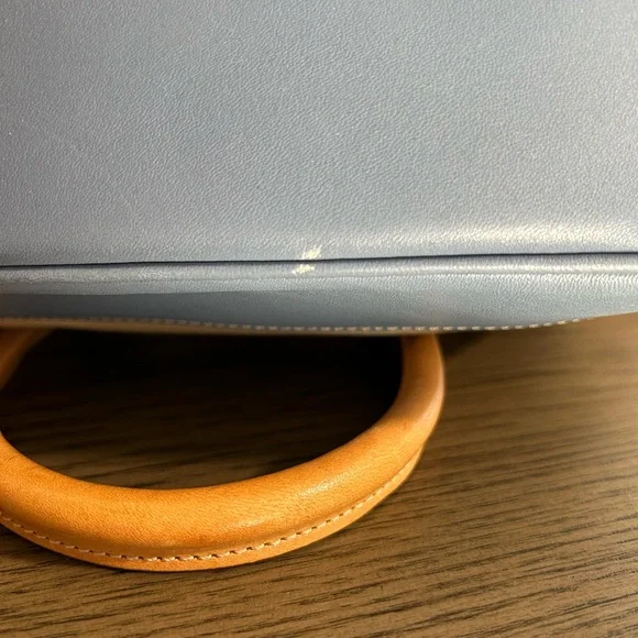 Vintage Coach Canvas & Blue Leather Bag - Picture 8 of 13